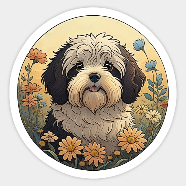 Havanese Garden Playtime Sticker by Pet And Petal